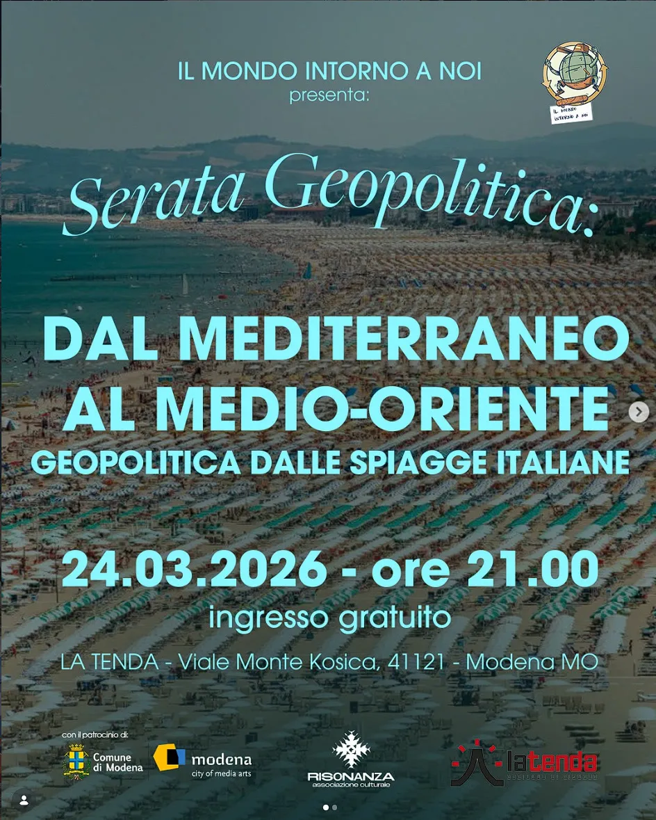 Locandina dell'incontro Dal Mediterraneo al Medio-Oriente